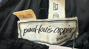 Paul-Louis Orrier 80s Velvet Extravagantly  Beaded Halter Neck Gown LABEL 6 of 6