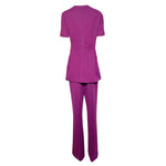 Valentino Early 1970s TWA Flight Attendant's Tunic Pants Ensemble, back