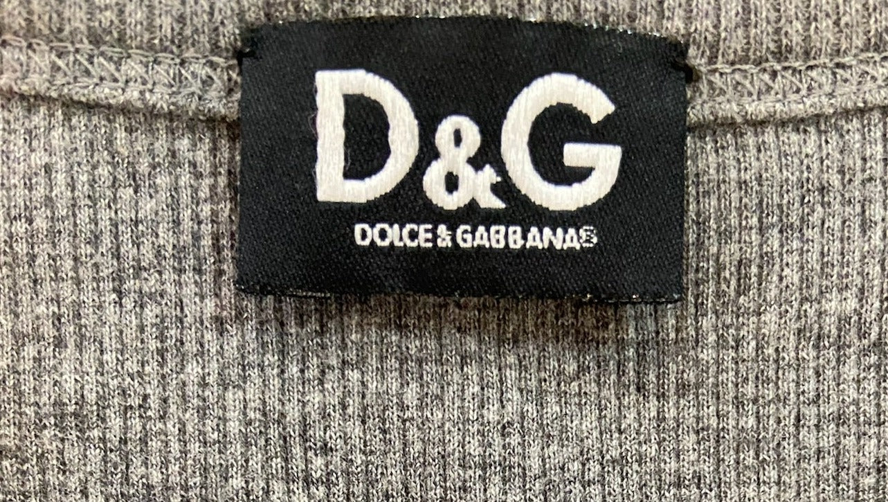 D&G Grey Ribbed Y2K Black Sequin Mini Dress LABEL 5 of 5