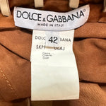 Dolce and Gabbana Y2K Suede Whip Stitched  Wrap Skirt LABEL 5 of 5