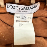 Dolce and Gabbana Y2K Suede Whip Stitched  Wrap Skirt LABEL 5 of 5