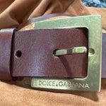 Dolce and Gabbana Y2K Suede Whip Stitched  Wrap Skirt BUCKLE 4 of 5