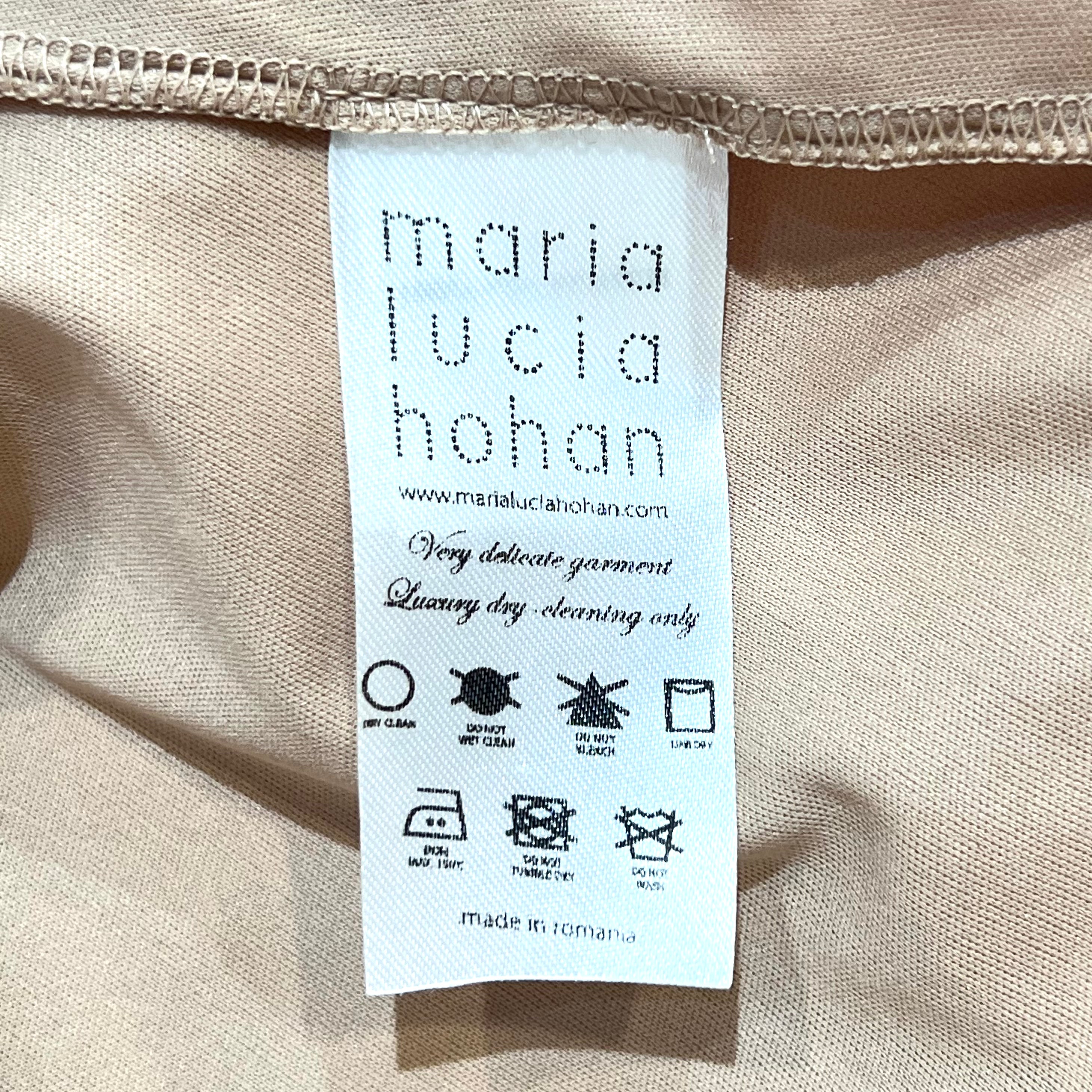 Maria Lucia Lohan 2020s Dusty Rose Pink Silk Jersey Strapless Mini Dress, label