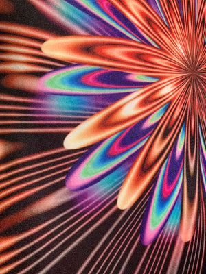  90s  Body Con Psychedelic Firework Tank Dress DETAIL 4 of 4