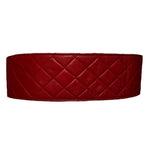 Chanel 80s Iconic Red Quilted Leather Belt with Large Logo Buckle, back