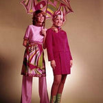Emilio Pucci 1965 Hot Pink Braniff Stewardess Skirt Suit Uniform, sock photo 3