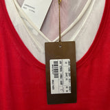 2000s Gucci Layered Red & White Cashmere and Viscose Tank, NWT, tags