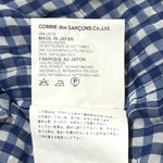 Comme des Garçons S/S 2008 Navy Blue Gingham Chiffon Ruffled Bolero TAG 