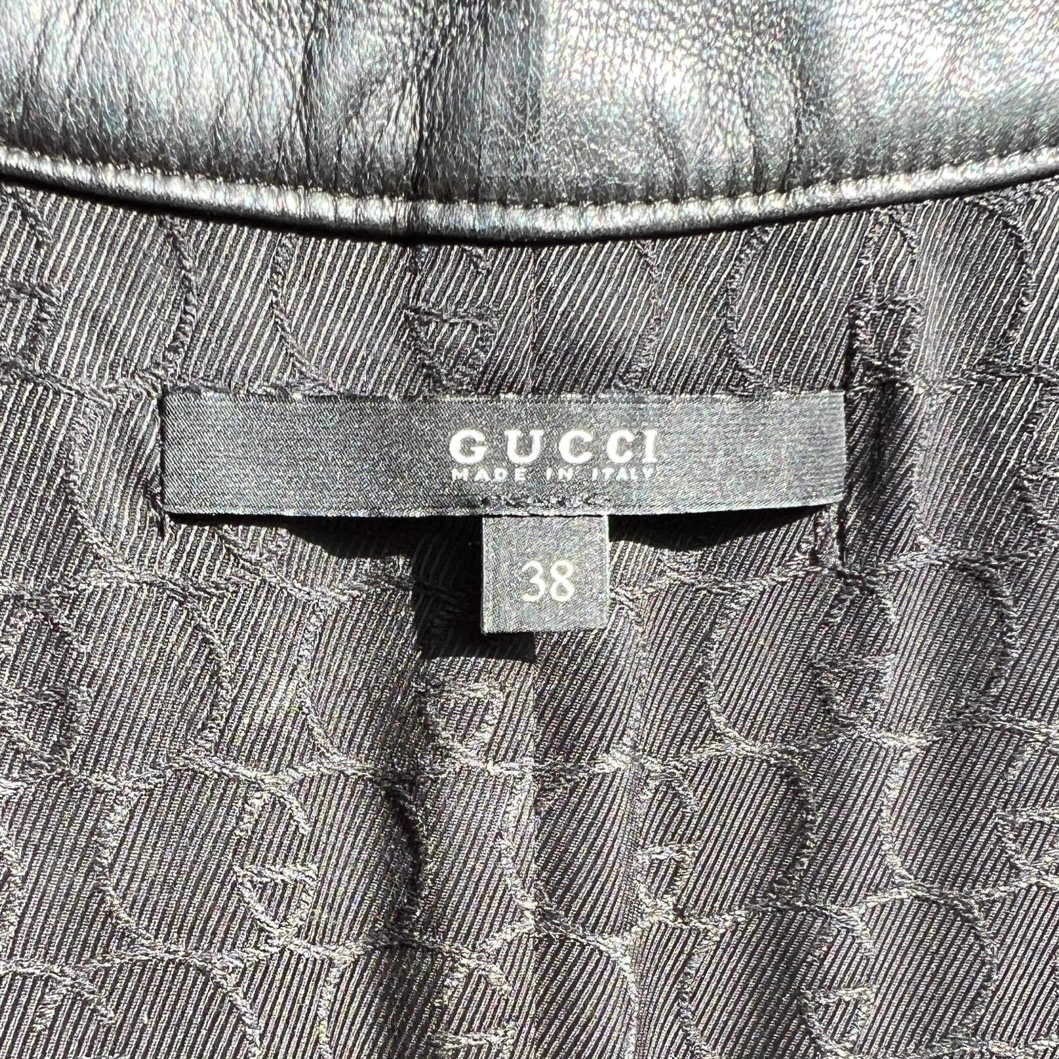 Gucci F/W 2007 Brown Tweed, Leather and Corduroy Shift Dress, label
