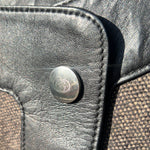 Gucci F/W 2007 Brown Tweed, Leather and Corduroy Shift Dress, detail 2