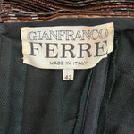 Gianfranco Ferre Brown Beaded Chiffon Gown  LABEL PHOTO 5 OF 6
