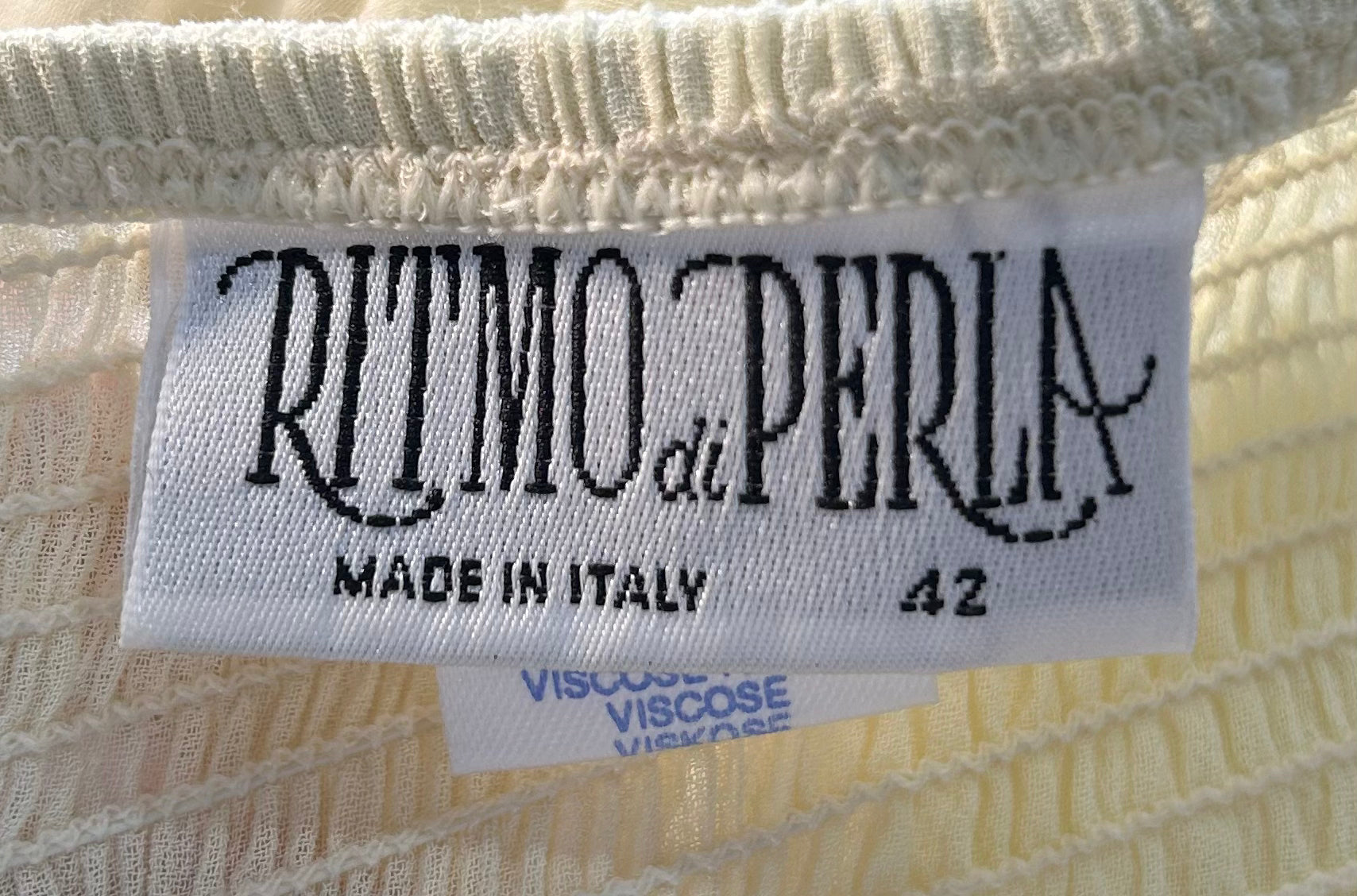 Ritmo di Perla of La Perla Ethereal Patel Yellow Babydoll Chiffon Ensemble DRESS LABEL 9/9