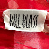 Bill Blass 1973 Pink and Green Floral Silk Chiffon Mini Dress + Scarf, label
