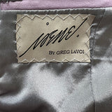 Irene 2000s Lilac Pink Silk Chiffon Ruched Strapless Mermaid Gown with Train, label