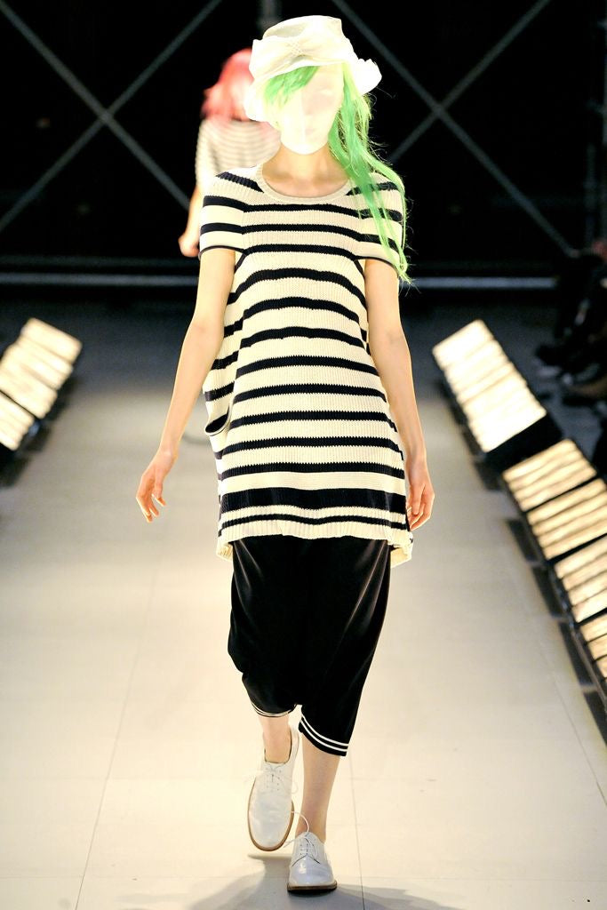 Junya Watanabe S/S 2011 Black Sailor Trousers with Striped Trim, runway image