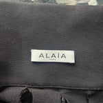 Alaia Winter 2022 Black Hooded Net Jersey Dress with Chrome Bauble Studs, label 2