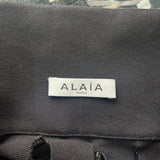 Alaia Winter 2022 Black Hooded Net Jersey Dress with Chrome Bauble Studs, label 2