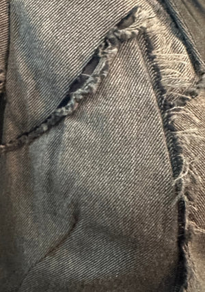  Gary Graham Y2K Grey Twill Deconstructed Tail Coat DETAIL 4 of 6