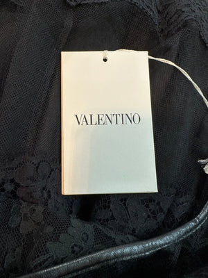 Valentino 2010s Gown Black Lambskin and Lace  TAG 5 of 6