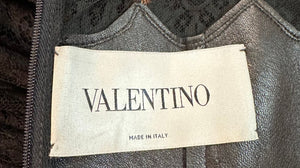 Valentino 2010s Gown Black Leather and Lace  LABEL 6 of 6