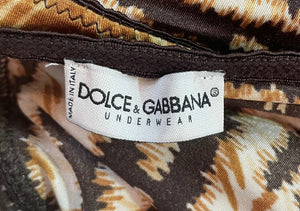 Dolce & Gabbana Y2K Stretchy Tiger Print Slip Dress LABEL  4 of 4