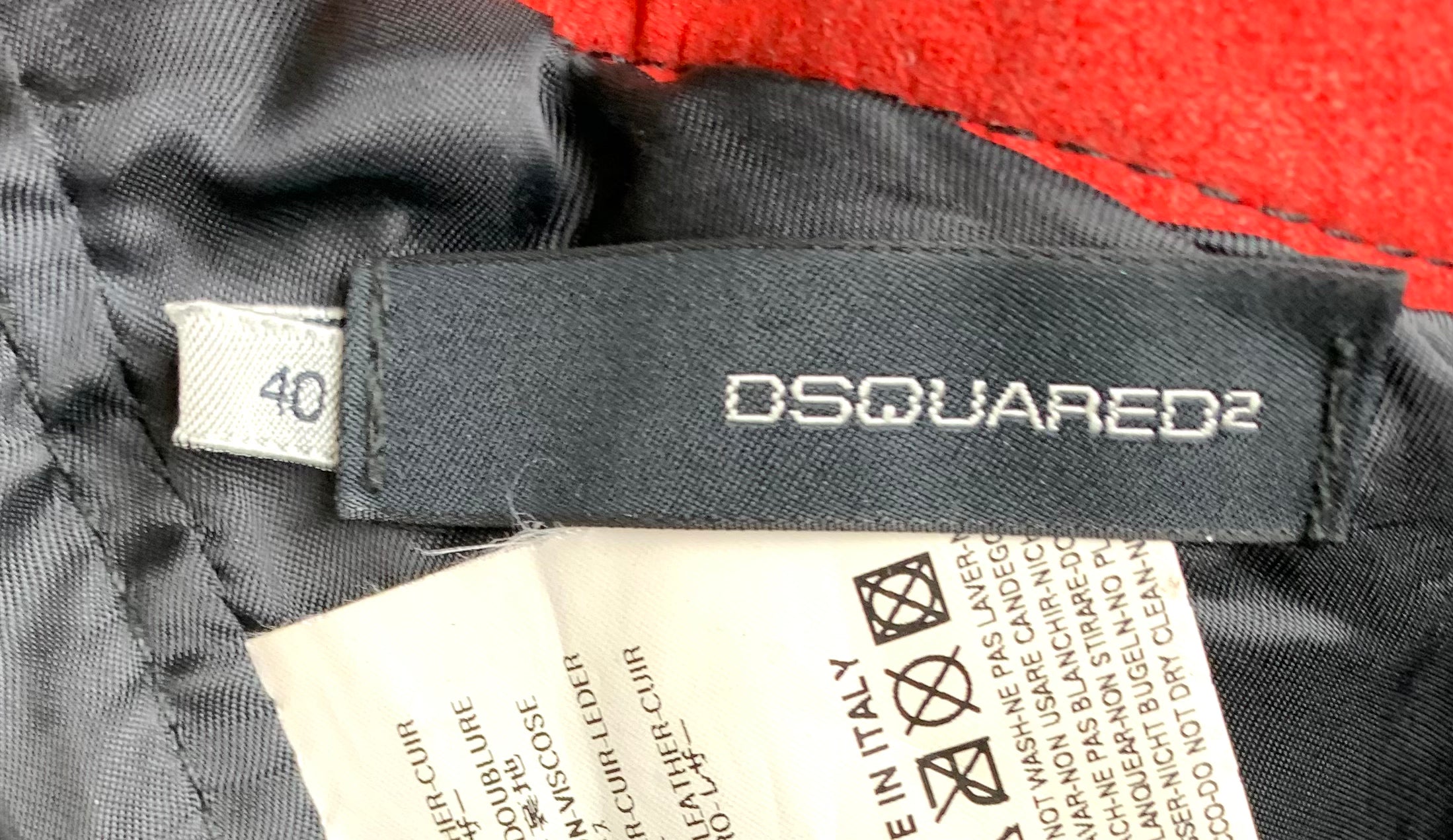 DSquared2 Black & Red Leather Corset Bustier TAG PHOTO 6 OF 6