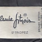 Jean Claude Jitrois '80s Leather Giraffe Print Bustier, label