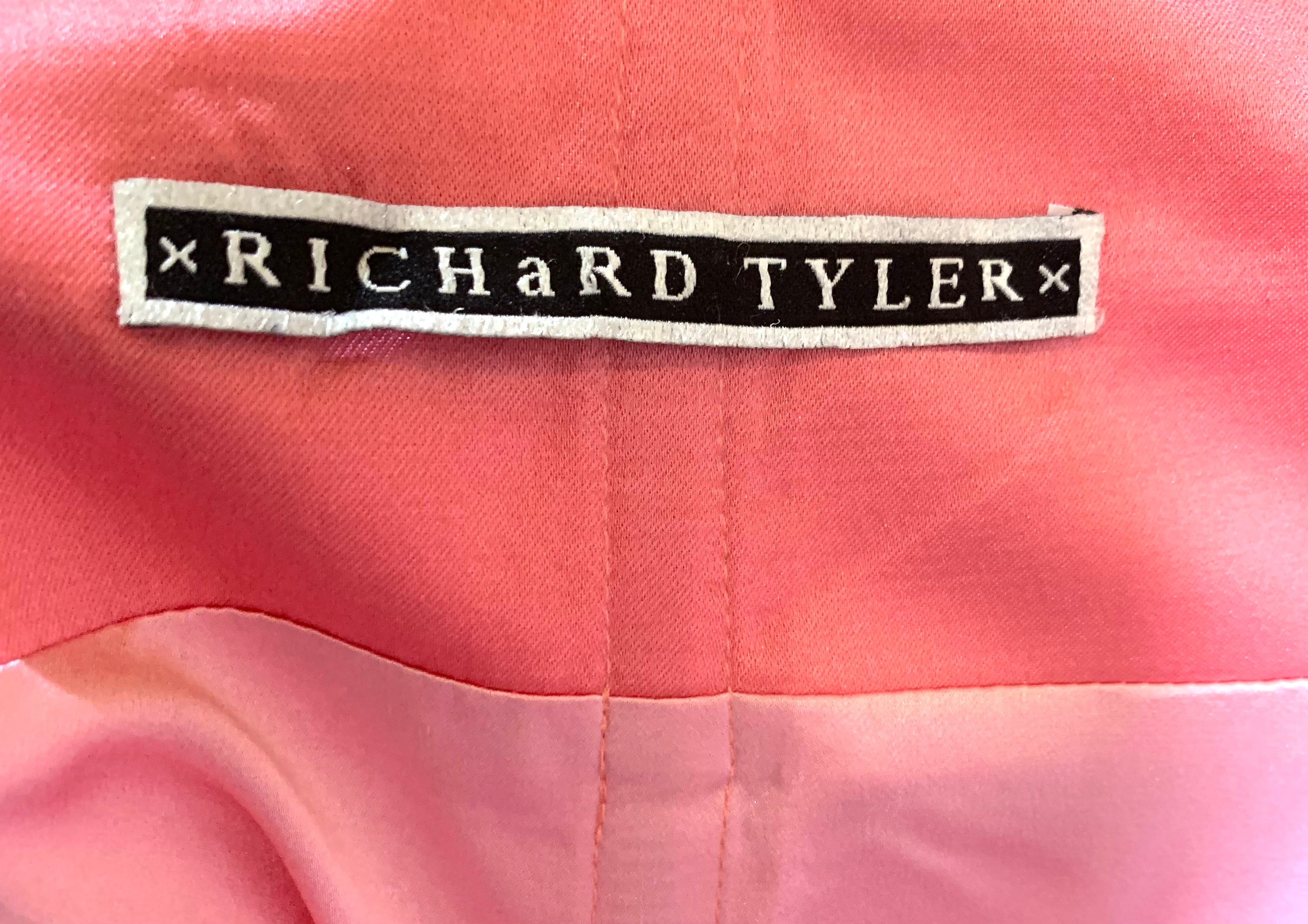  Richard Tyler '90s Barbie Pink Strapless Evening Gown LABEL 4/4