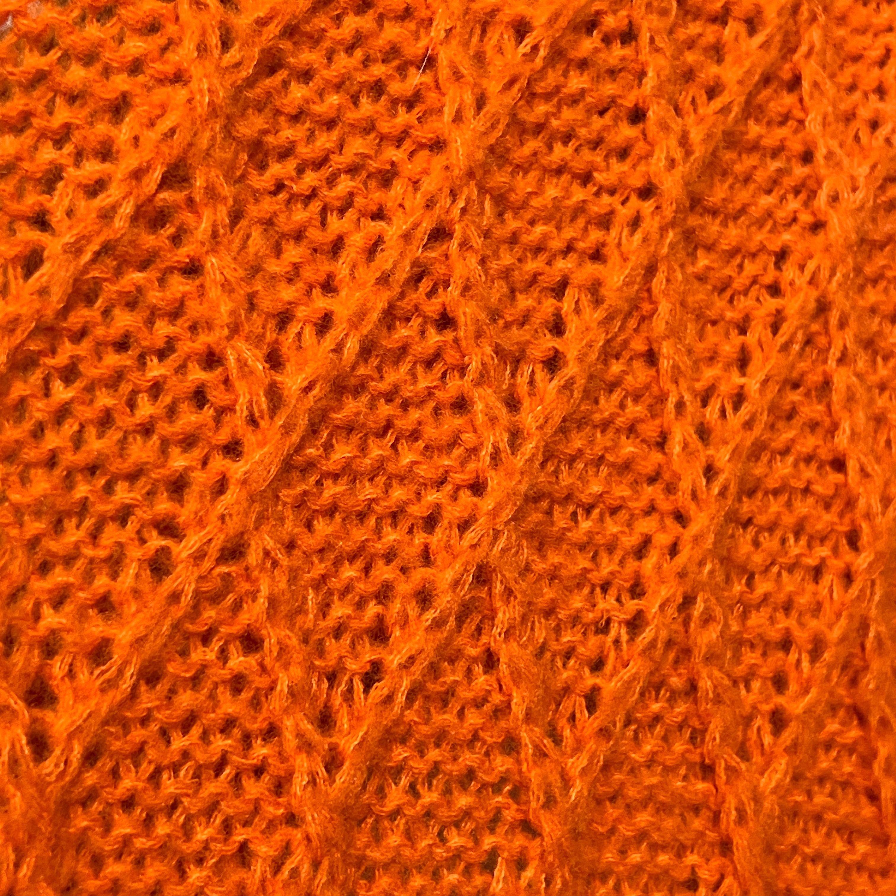 Yohji Yamamoto F/W 2002 Oversized Wraparound Orange Scarf With Sleeves, close up