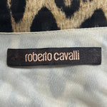 Roberto Cavalli 2020s Leopard Print Jersey Pendant Blouse, label