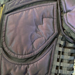 Jean Paul Gaultier Femme Y2K Iridescent Purple Nylon Zip Front Jacket with Allover Lacing CHEST DETAIL 5 of 8