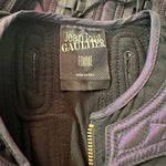 Jean Paul Gaultier Femme Y2K Iridescent Purple Nylon Zip Front Jacket with Allover Lacing LABEL 8 of 8