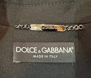 Dolce and Gabbana 2000s Spectacular Black Wool Military Inspired Coat LABEL 8 of 8