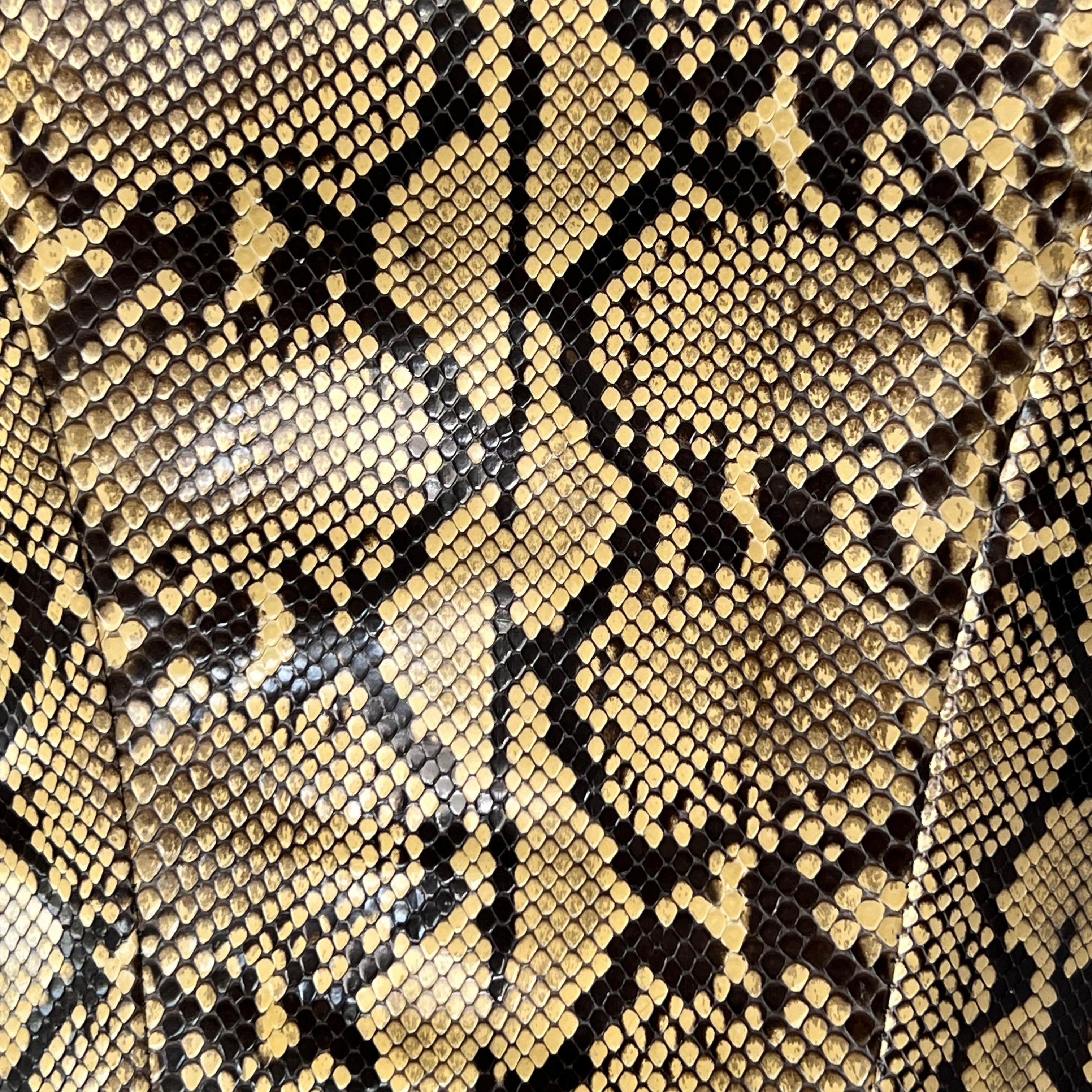 Peter Soronen F/W 2007 Snakeskin Corset with Chain Straps, close up