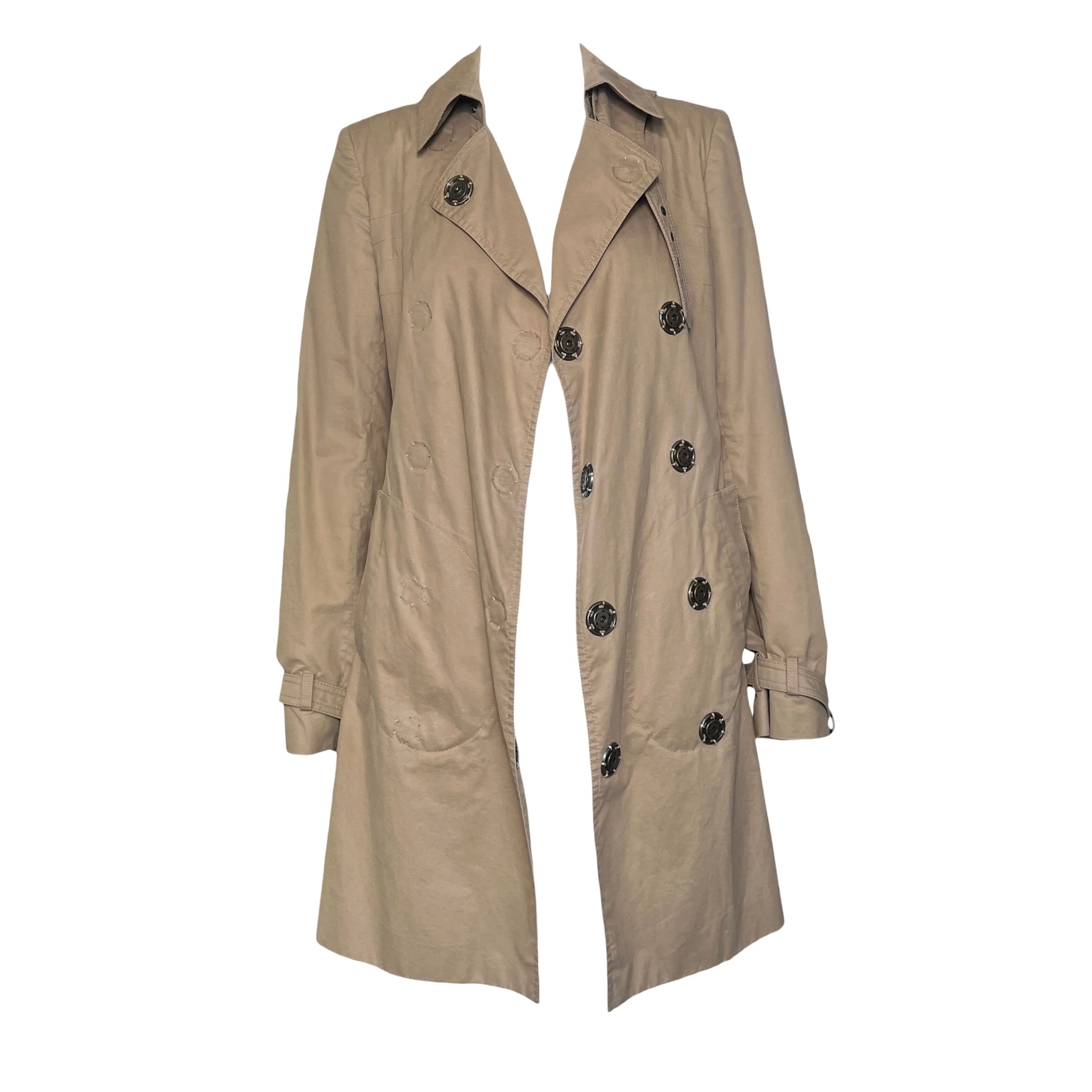 Stella McCartney S/S 2006 Tan Belted Half Trench Coat, open