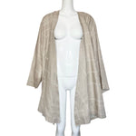 Patrick Kelly 1980's Beige Topstitched Linen Swing Coat, open