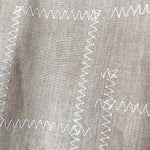 Patrick Kelly 1980's Beige Topstitched Linen Swing Coat, detail