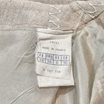 Patrick Kelly 1980's Beige Topstitched Linen Swing Coat, tag