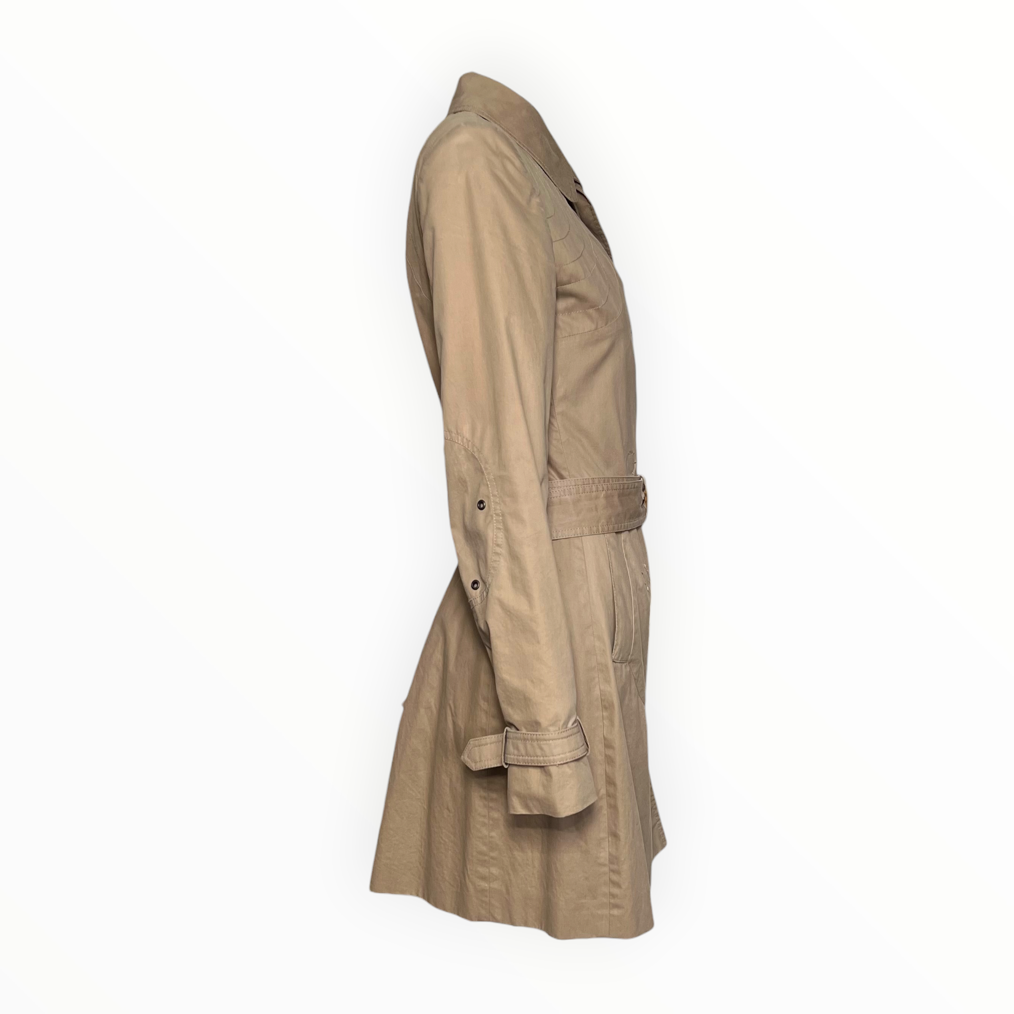 Stella McCartney S/S 2006 Tan Belted Half Trench Coat, side