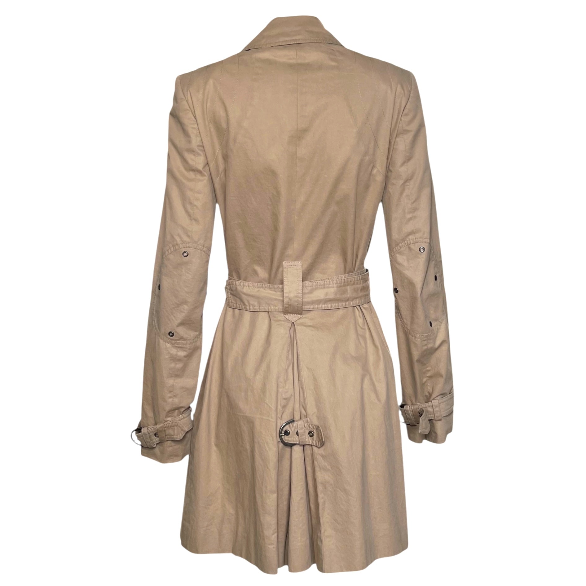 Stella McCartney S/S 2006 Tan Belted Half Trench Coat, back