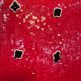  Geoffrey Beene 80s Iconic Red Sequin Sheath Gown detail 5 of 6