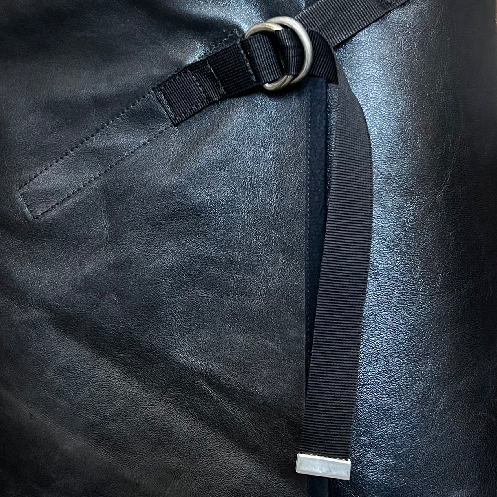 Maison Margiela 2000's Leather Wrap Skirt, buckle