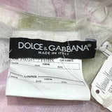 Dolce & Gabbana S/S 2008 Pink and Green Brush Stroke Printed Silk Dress, label