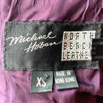  North Beach Leather Michael Hoban 90s Eggplant Purple Leather Buckle Bustier LABEL 6/6