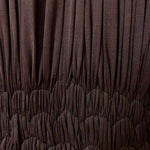 Madame Grès Haute Couture 1940's Brown Hand Smocked Matte Jersey Dress, waist
