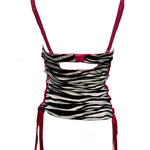 D&G Zebra and Pink Lace Bustier Top BACK 3 of 5