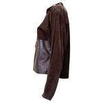 L'Estelle d'Ore 1980's Chocolate Brown Suede Skirt and Jacket Ensemble  , top side 2