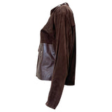 L'Estelle d'Ore 1980's Chocolate Brown Suede Skirt and Jacket Ensemble  , top side 2