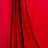 GALANOS 1970's Red Chiffon Multi-Layer Dress, layers