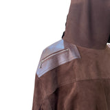 L'Estelle d'Ore 1980's Chocolate Brown Suede Skirt and Jacket Ensemble  , detail